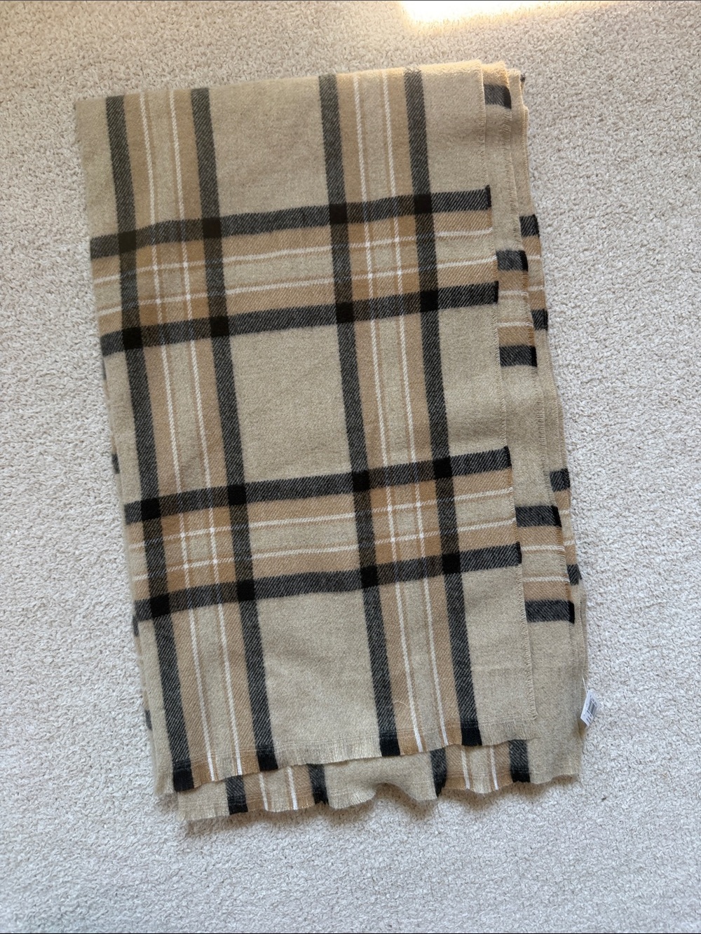 NWT Banana Republic Plaid Scarf - maverick tan
